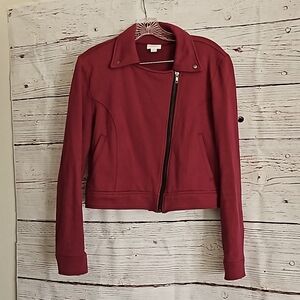 Maroon Crop Jacket